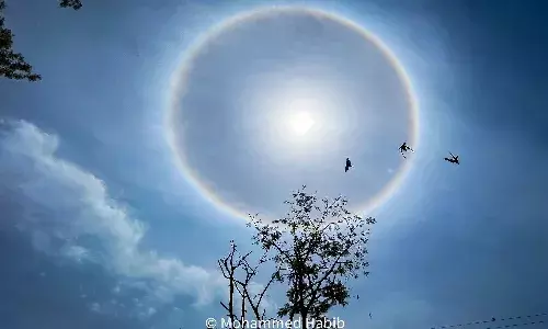 Halo again: Hyderabadis witness another Sun halo, second time this week