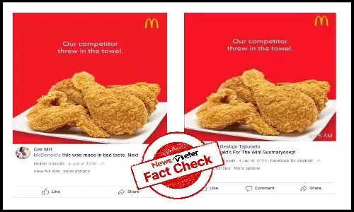 `Fried towel incident: McDonalds deny issuing any advert to mock rival