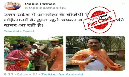 Fact Check: Man assaulted by women is not BJP leader from UPs Amroha
