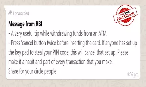 Fact Check: Will pressing cancel on ATM machine twice prevent PIN theft?