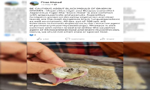 Fact Check: Black mould on onions are not a cause for Mucormycosis