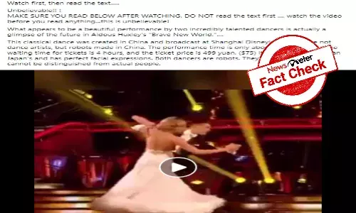 Come on, Chinese robots did not shake leg at Disneyland