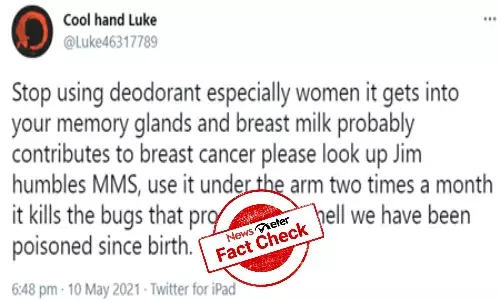 Fact Check: No, using deodorant cannot cause breast cancer