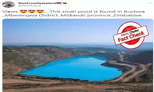 Heart-shaped pond is Russias Kadykovsky quarry not Zimbabwes `Gods Hand
