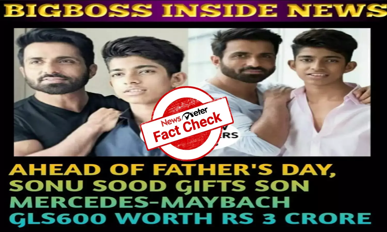 Fact check: Sonu Sood did not gift Rs 3-crore Mercedes car to his son
