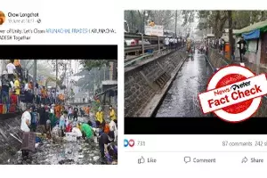 FACT CHECK: Pictures of people cleaning canal is from Myanmar, not Arunachal Pradesh FACT CHECK: Pictures of people cleaning canal is from Myanmar, not Arunachal Pradesh