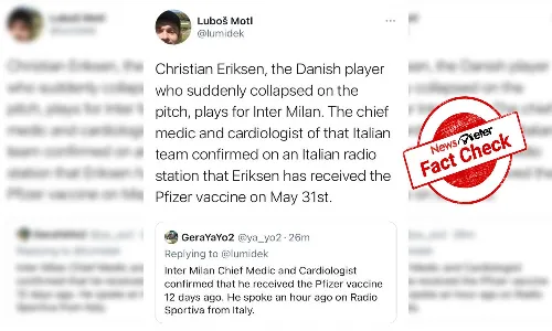 Fact Check: Footballer Christian Erikson did not suffer cardiac arrest due to COVID-19 vaccine