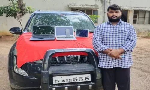 Future Education Services owner Motla Seena Abhinay Naik who cheated 15 students Rs 37L, arrested