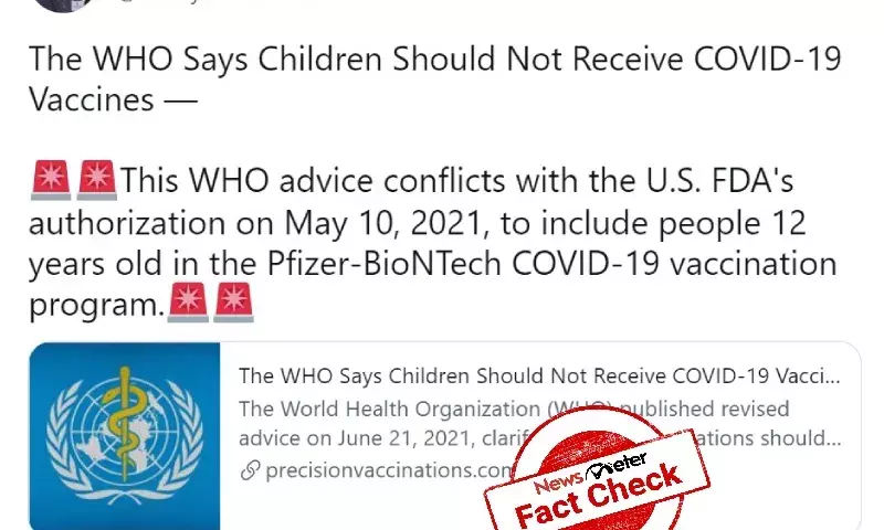 Fact check: Old WHO guidelines about children vaccination shared with misleading claims