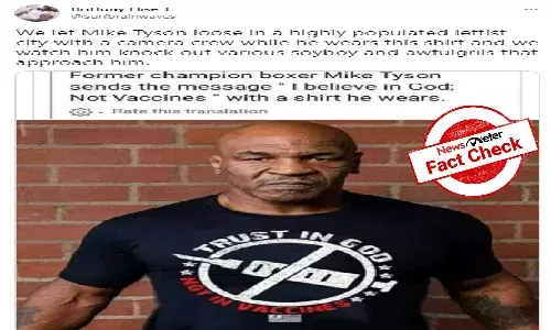 FACT CHECK:  Did Mike Tyson wear an anti-vaccine T-shirt?