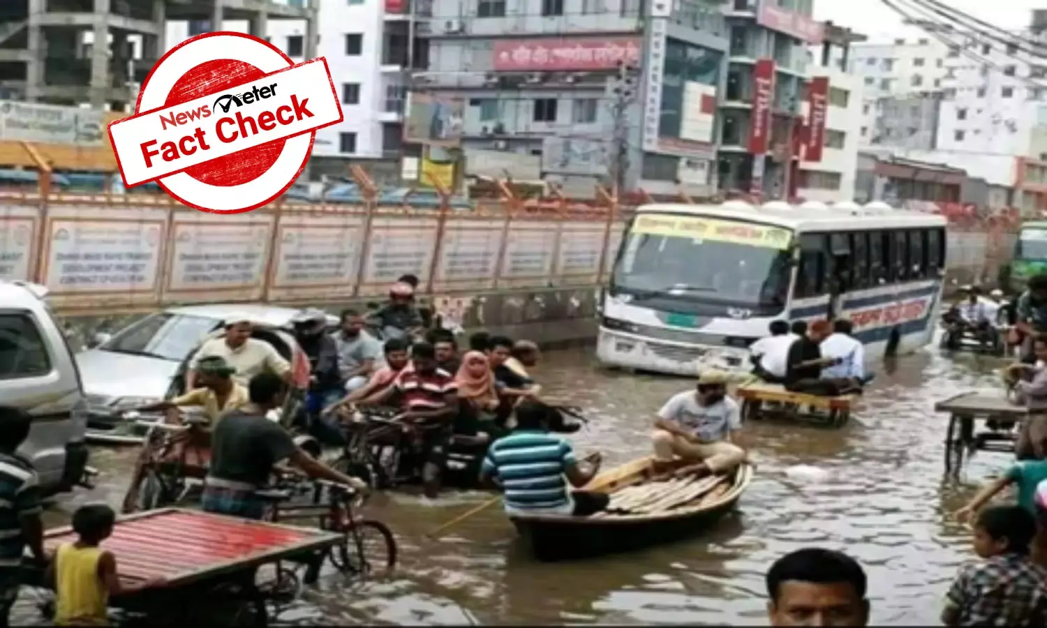 Fact Check: Image of waterlogged Bangladesh street passed off as recent photo from Kolkata
