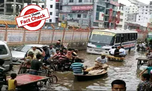 Fact Check: Image of waterlogged Bangladesh street passed off as recent photo from Kolkata