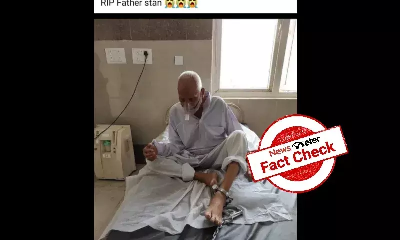 Viral picture of man in chains is not Father Stan Swamy