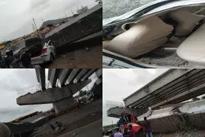 Video: Portion of under-construction flyover collapses in Vizag killing two Video: Portion of under-construction flyover collapses in Vizag killing two