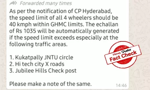 Fact Check: Did Hyderabad Police Commissioner cap four-wheeler speed