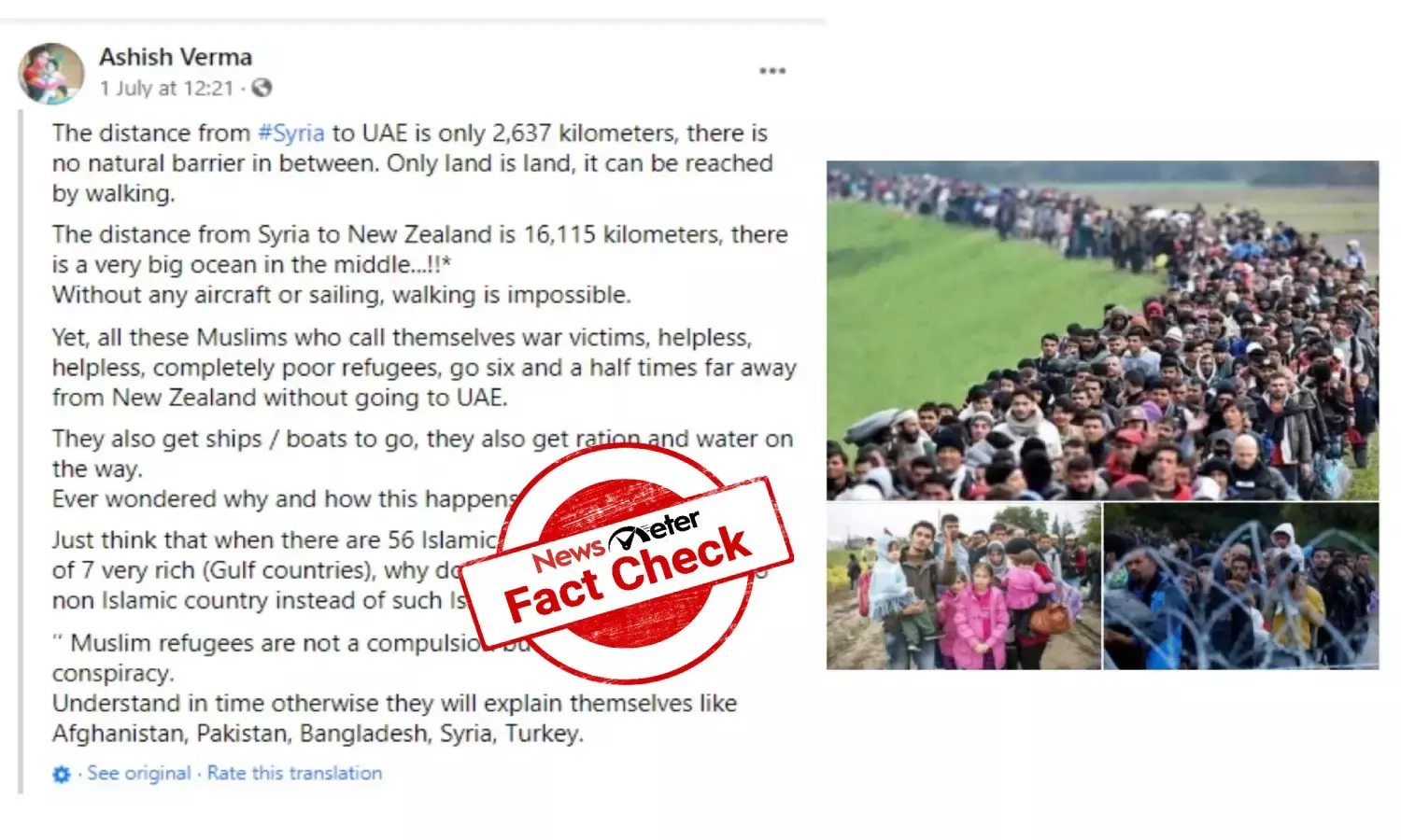FACT CHECK: Old images of Syrian refugees passed off as migrants en route to New Zealand