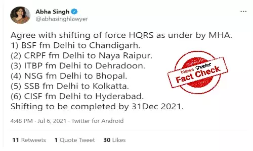 FACT CHECK: Is MHA relocating CAPF headquarters?