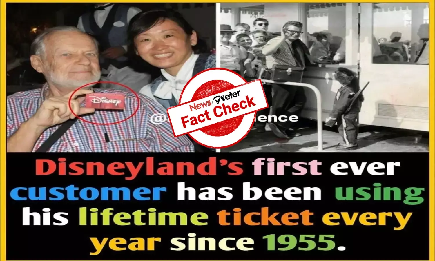 Fact Check: Disneylands first customer still uses his lifetime ticket