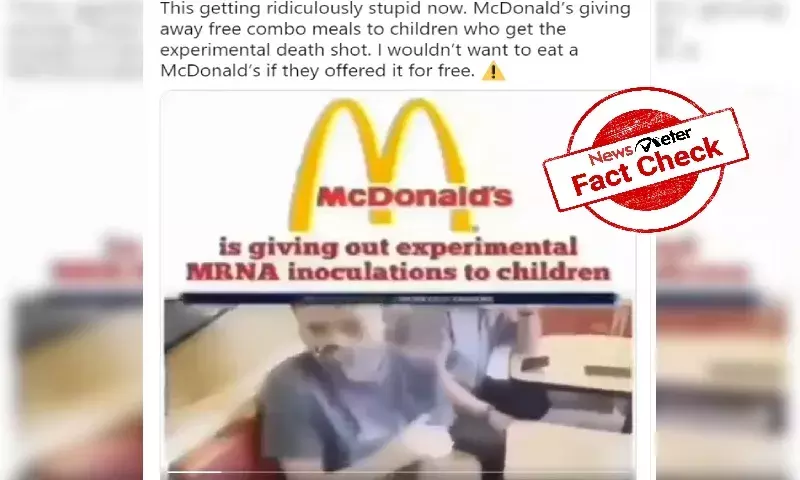 McDonalds is not giving experimental MRNA inoculations to children
