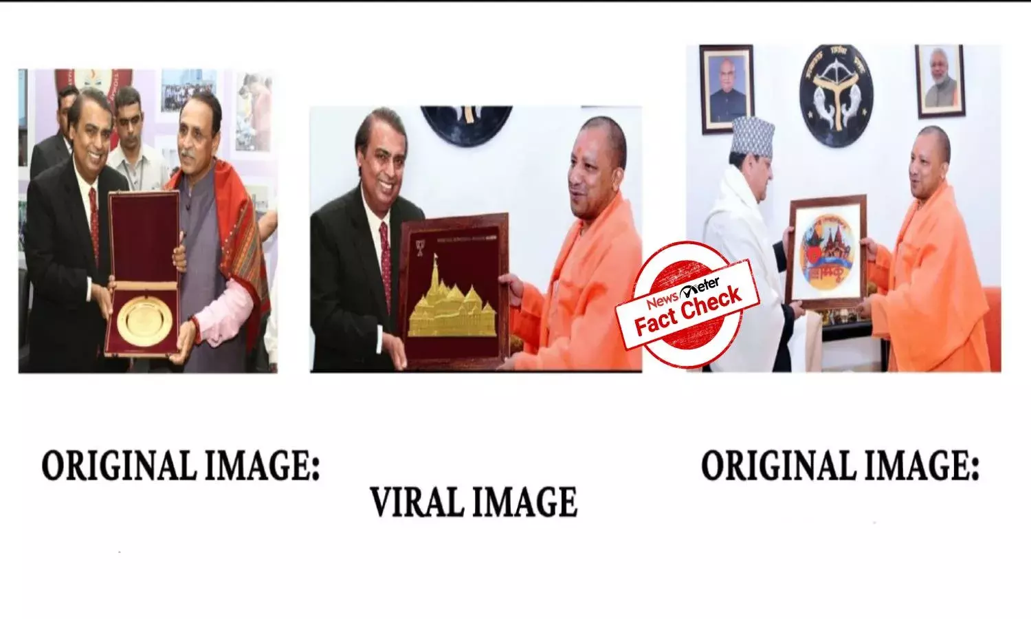 Fact Check: Ambani has not promised his support to Yogi for Assembly polls, viral image is morphed