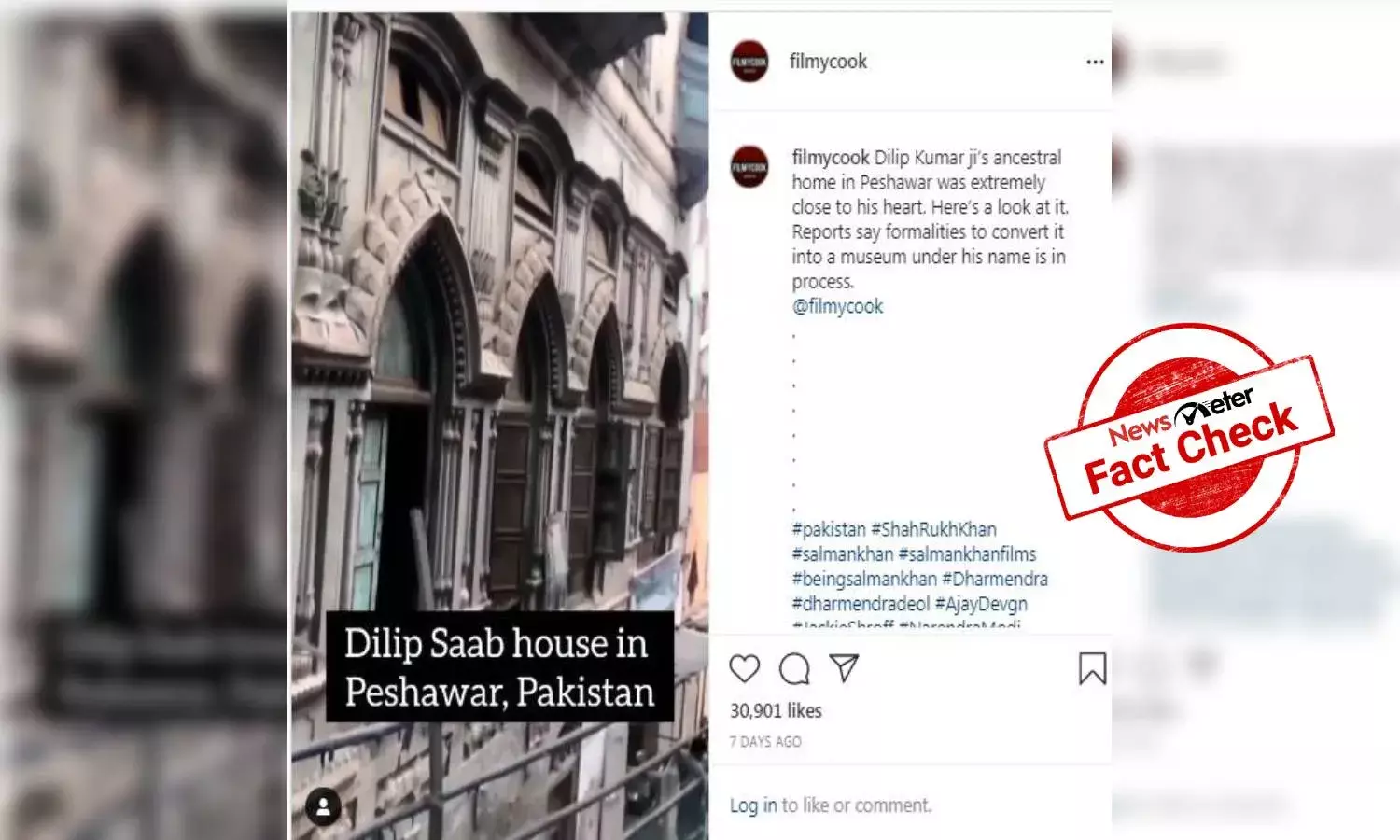 Fact Check: Mansion in viral video is not Dilip Kumars Peshwar house, but Kapoor Haveli