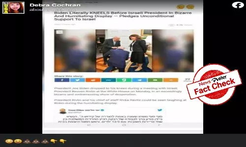 Fact Check: Did US president Joe Biden kneel before former Israeli president to pledge support?