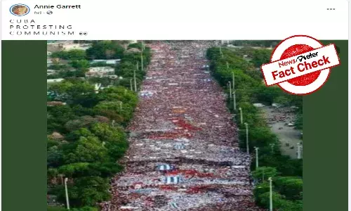 Old image of Cuba passed off as protest against communism