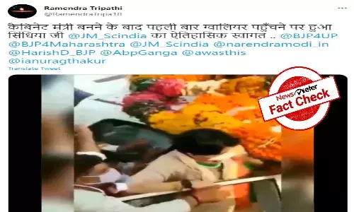 FACT CHECK: Did Jyotiraditya Scindia receive rousing reception at Gwalior after becoming union minister?