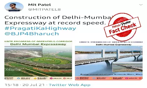 Fact Check: Yamuna Expressway passed off as Delhi-Mumbai Expressway
