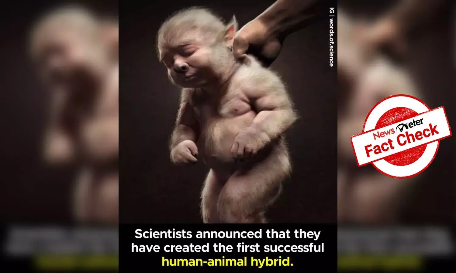 Fact Check: Baby in viral image is not human-animal hybrid