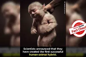 Fact Check: Baby in viral image is not human-animal hybrid Fact Check: Baby in viral image is not human-animal hybrid