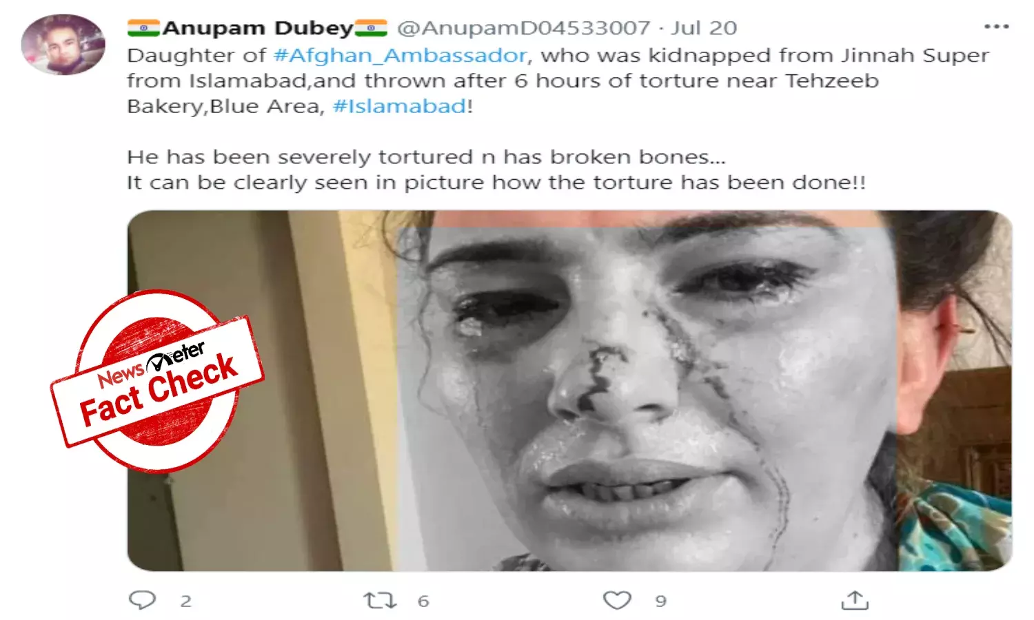 Fact Check: Girl in viral Image is not Afghan ambassadors daughter, but Pakistani transgender activist