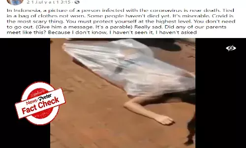 FACT CHECK: People in plastic bags are not Indonesian COVID victims