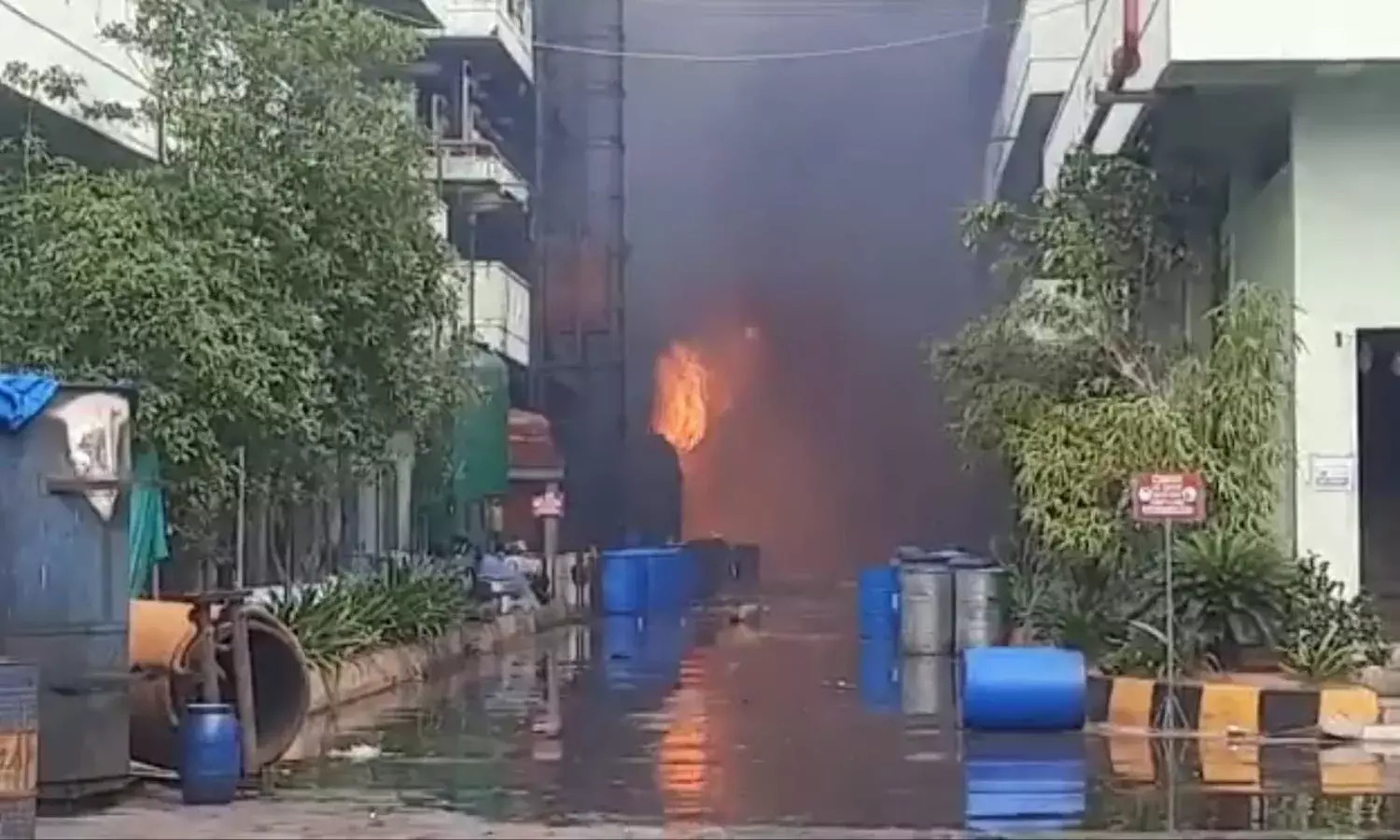 Fire engulfs Nasense Lab at Jeedimetla Industrial Area, three injured