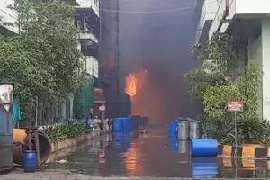 Fire engulfs Nasense Lab at Jeedimetla Industrial Area, three injured Fire engulfs Nasense Lab at Jeedimetla Industrial Area, three injured