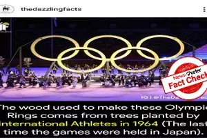 Fact Check: Were the Tokyo 2020 Olympics rings made of trees planted in 1964? Fact Check: Were the Tokyo 2020 Olympics rings made of trees planted in 1964?