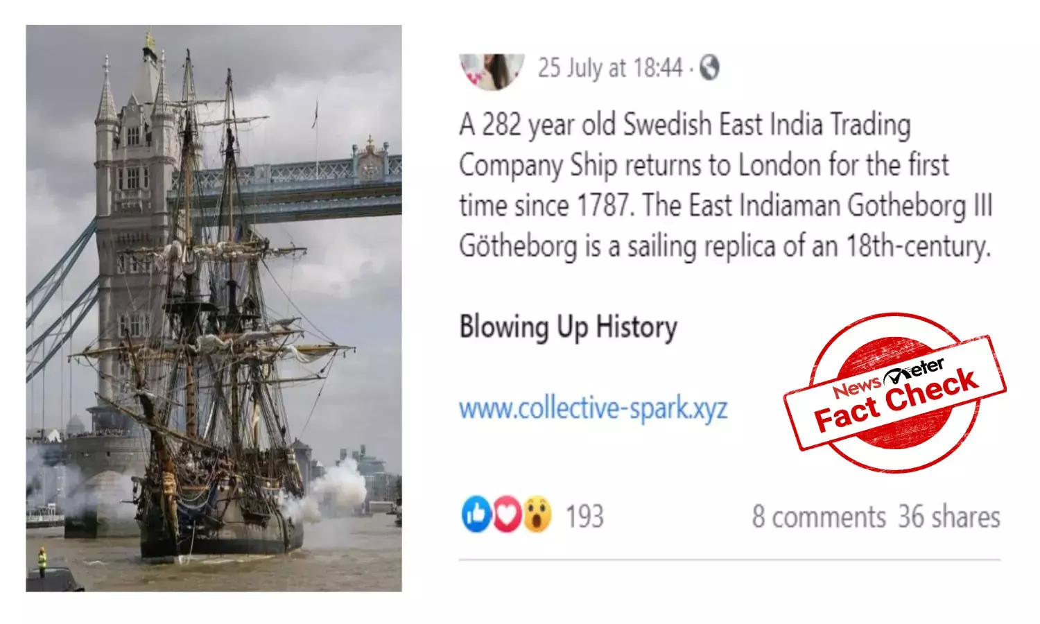 Fact Check: Is this the photo of a 282-year-old East India Trading Company ship?