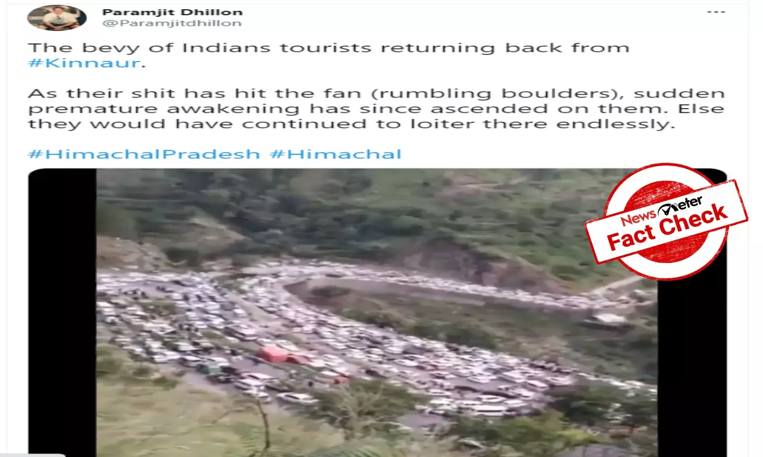 Fact Check: Video of massive traffic jam is from Pakistan, not Himachal Pradesh