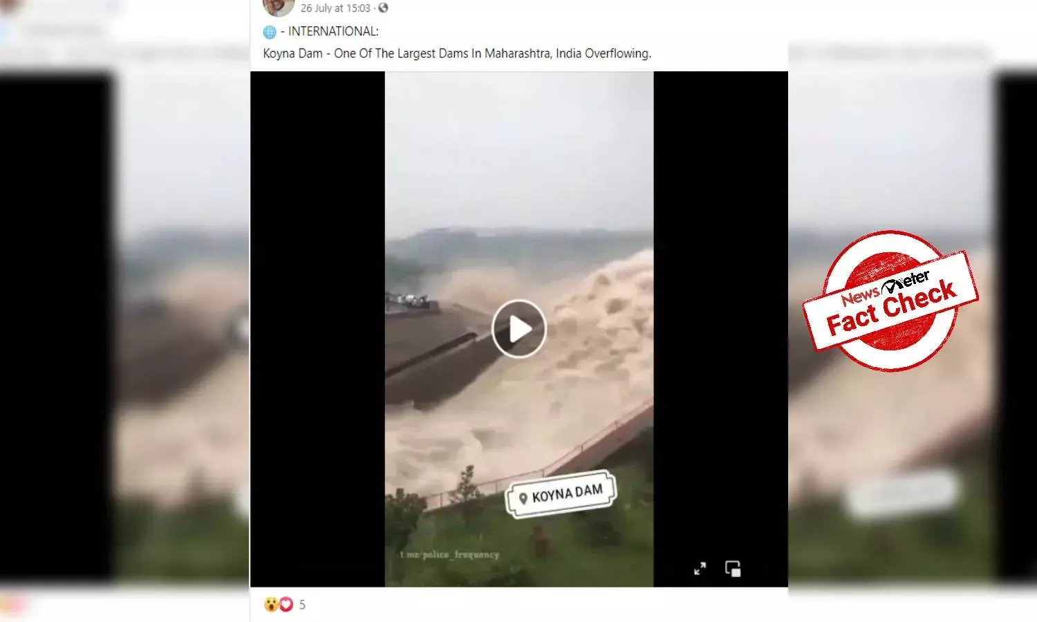 Fact Check: No, this is not the video of Mahas Koyna dam overflowing