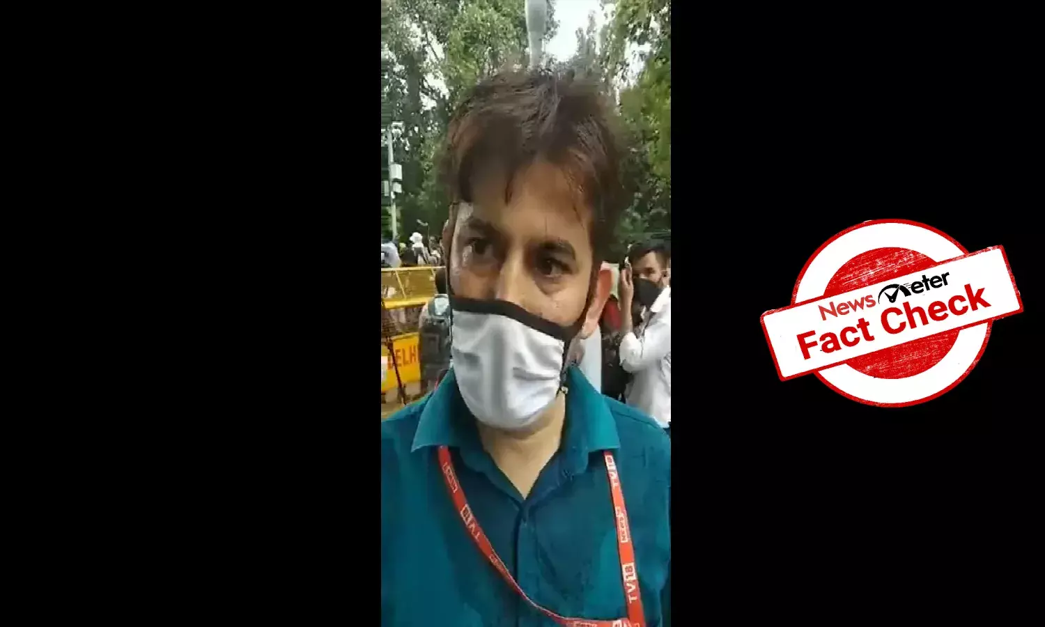 Fact Check: Video of injured news channel cameraman shared with false claims