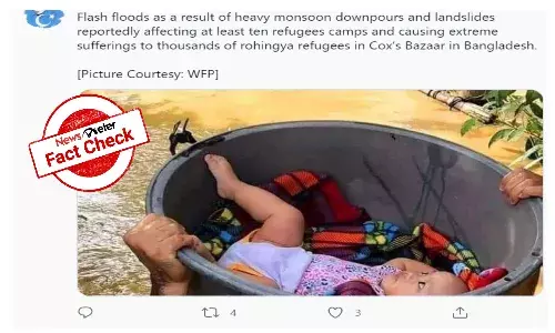 FACT CHECK: Man carrying baby on head is from Philippines, not Myanmar