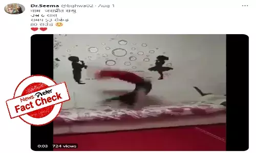 Fact Check: Little girl performing somersaults is from China, not India