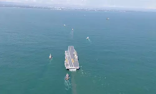 Vikrant: Indigenous aircraft carrier returns after maiden sea voyage