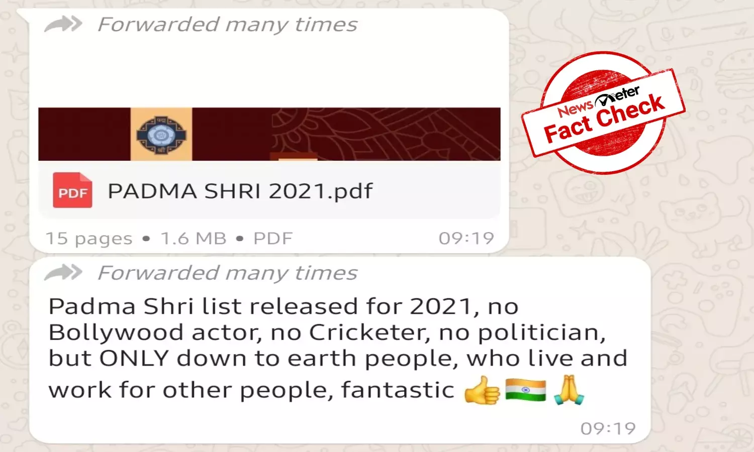 Padma awards 2021 not announced yet, viral message is false