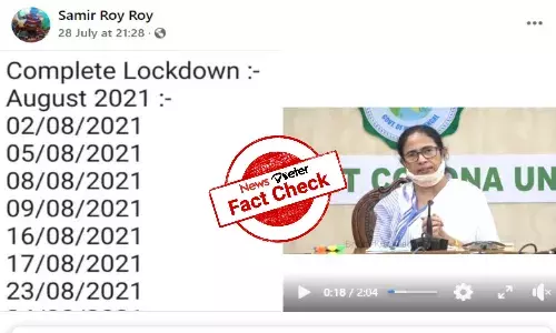 Fact Check: Has Mamta Banerjee announced complete lockdown in West Bengal for August?
