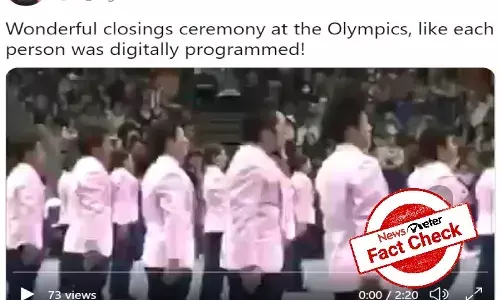 Fact Check: Video of Japanese students performing synchronized walking shared as Tokyo Olympics closing ceremony