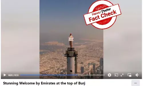 Emirates airlines promotional video shot on pinnacle of `Bhurj Khalifa