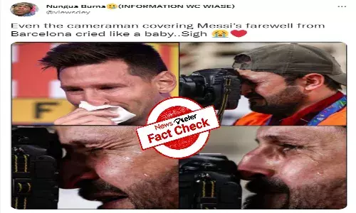 FACT CHECK: Photographer crying in viral picture is not related to Messis decision