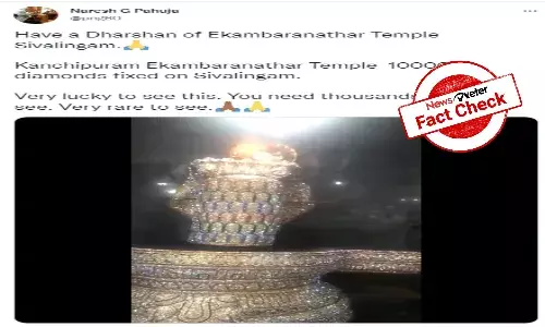 Fact Check: Diamond-studded Shiva lingam is from Murugan temple, not Kanchipurams Ekambaranathar temple