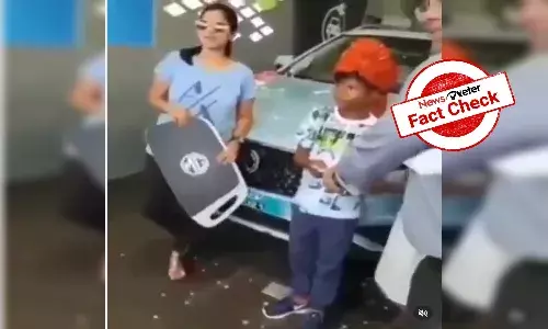 Fact Check: Morris Garages did not gift electric car to Chhattisgarh singer